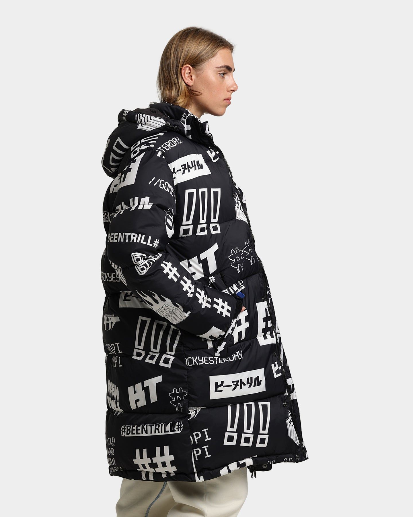 BEENTRILL Logo All Over Puffer Jacket Black sold by Culture Kings product image thumbnail 5