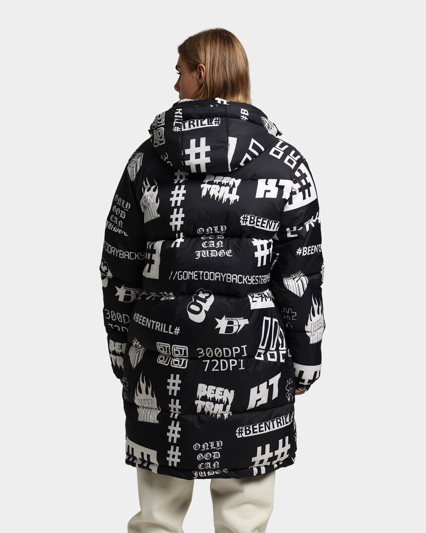 BEENTRILL Logo All Over Puffer Jacket Black sold by Culture Kings product image thumbnail 4