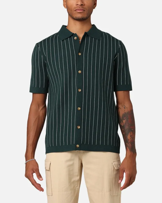 XXIII Nicholas Knit Button Up Shirt Green/White sold by Culture Kings