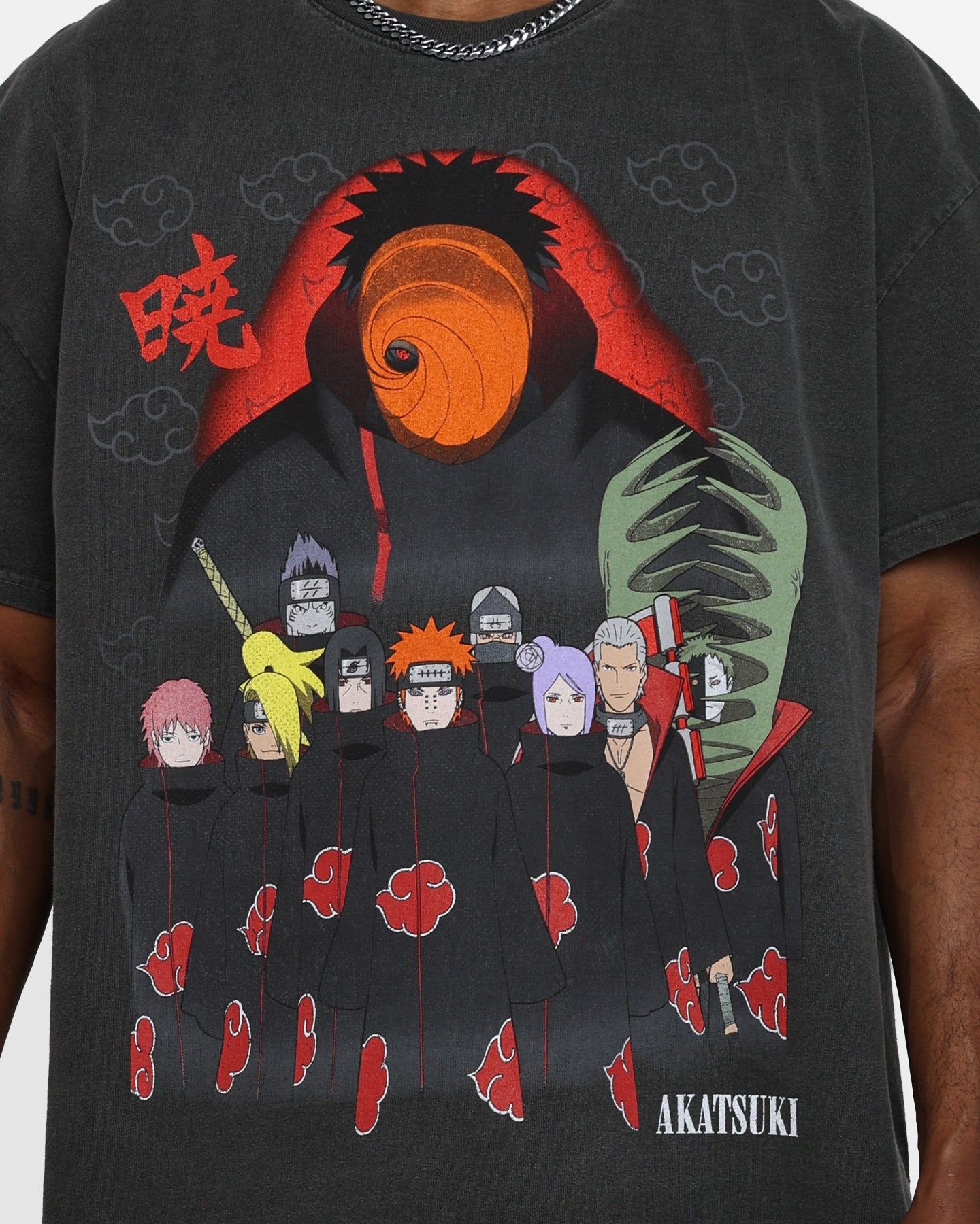 Goat Crew X Naruto Akatsuki Heavyweight Vintage T-Shirt Black Wash sold by Culture Kings product image thumbnail 4