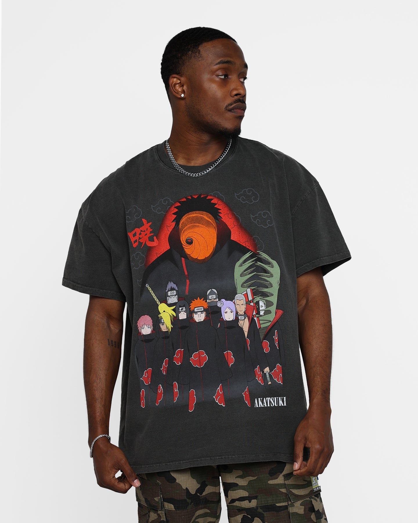 Goat Crew X Naruto Akatsuki Heavyweight Vintage T-Shirt Black Wash sold by Culture Kings
