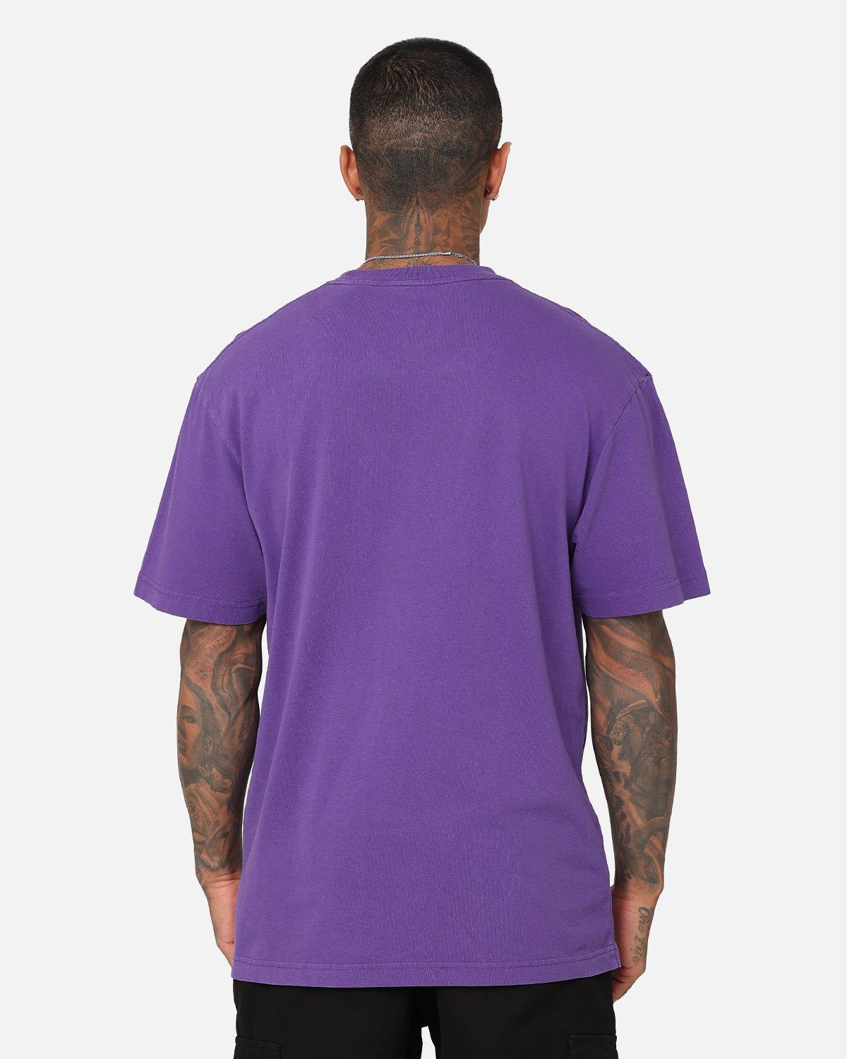 Mitchell & Ness Los Angeles Lakers XL Logo One Colour T-Shirt Faded Purple sold by Culture Kings product image thumbnail 4