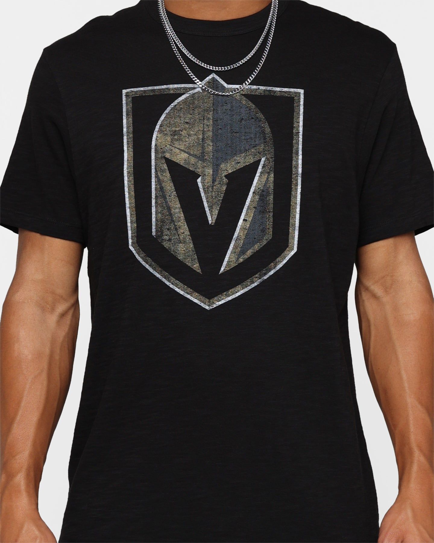 47 Brand Vegas Golden Knights Jet Black T-Shirt Black sold by Culture Kings product image thumbnail 3