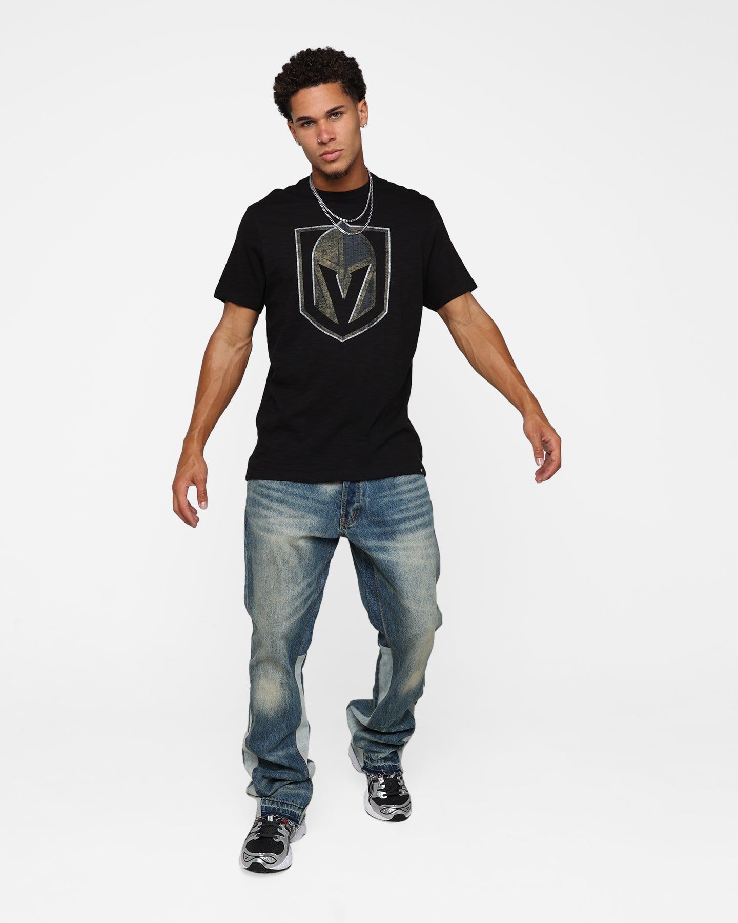 47 Brand Vegas Golden Knights Jet Black T-Shirt Black sold by Culture Kings product image thumbnail 2