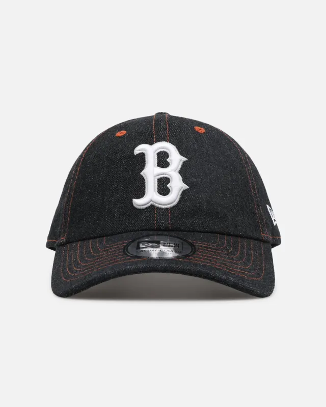 New Era Boston Red Sox "Black Denim" Classic Casual Strapback Black Denim/Rust Contrast sold by Culture Kings