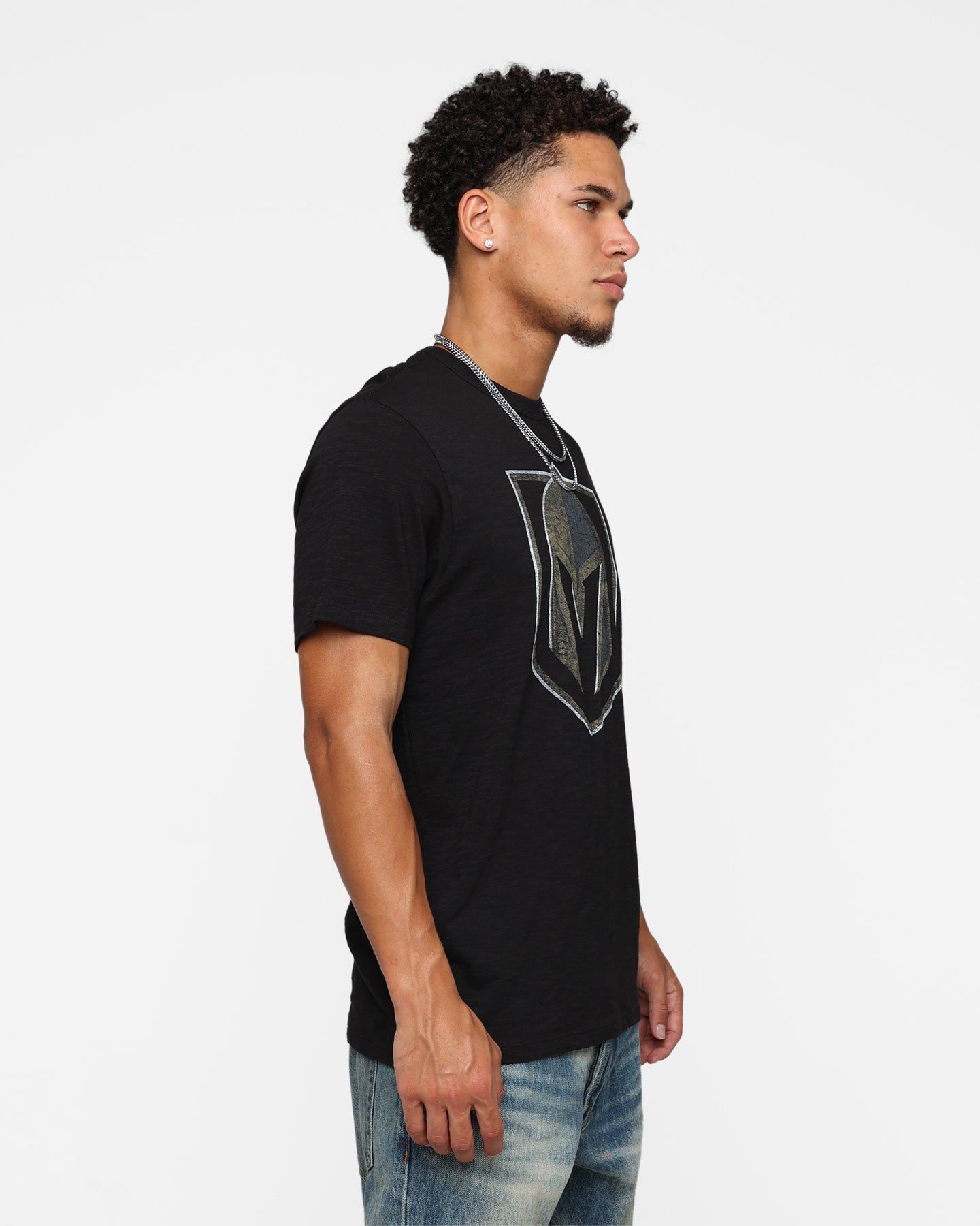 47 Brand Vegas Golden Knights Jet Black T-Shirt Black sold by Culture Kings product image thumbnail 5