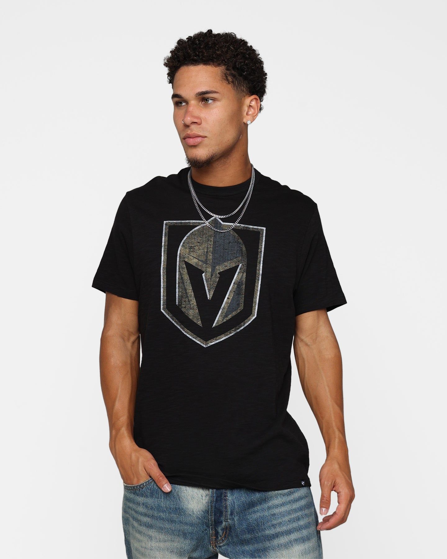 47 Brand Vegas Golden Knights Jet Black T-Shirt Black sold by Culture Kings