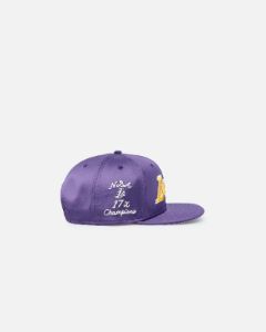 New Era Los Angeles Lakers 'Satin Script' 9FIFTY Snapback OTC sold by Culture Kings