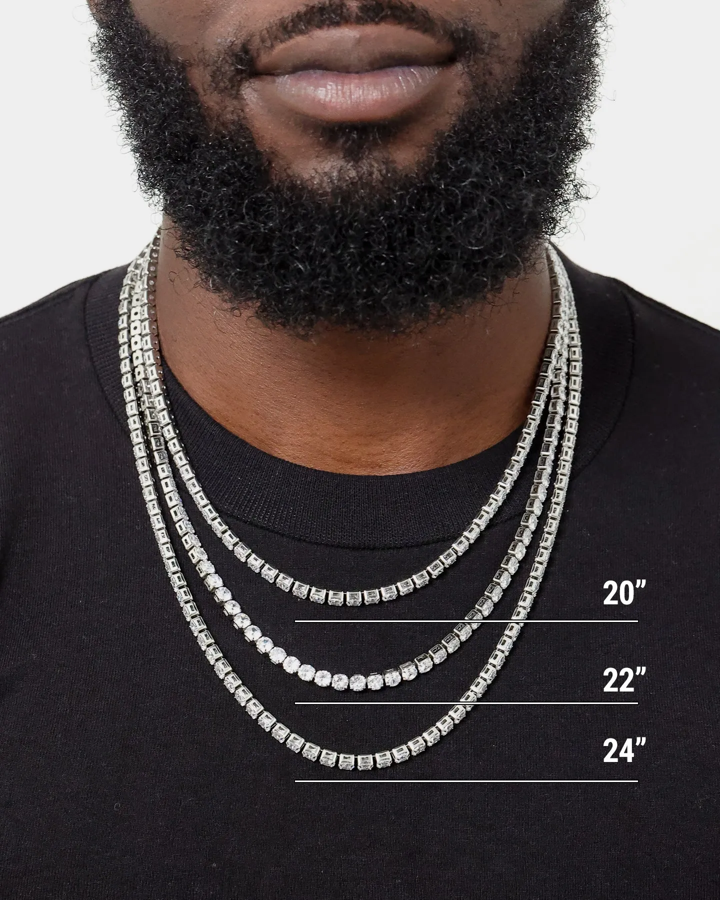 Saint Morta 5mm Tennis Chain Iced White Gold sold by Culture Kings product image thumbnail 3