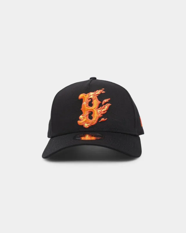 New Era Boston Red Sox 'Flamin' Hot' 9FORTY A-Frame Snapback Black/Flame sold by Culture Kings