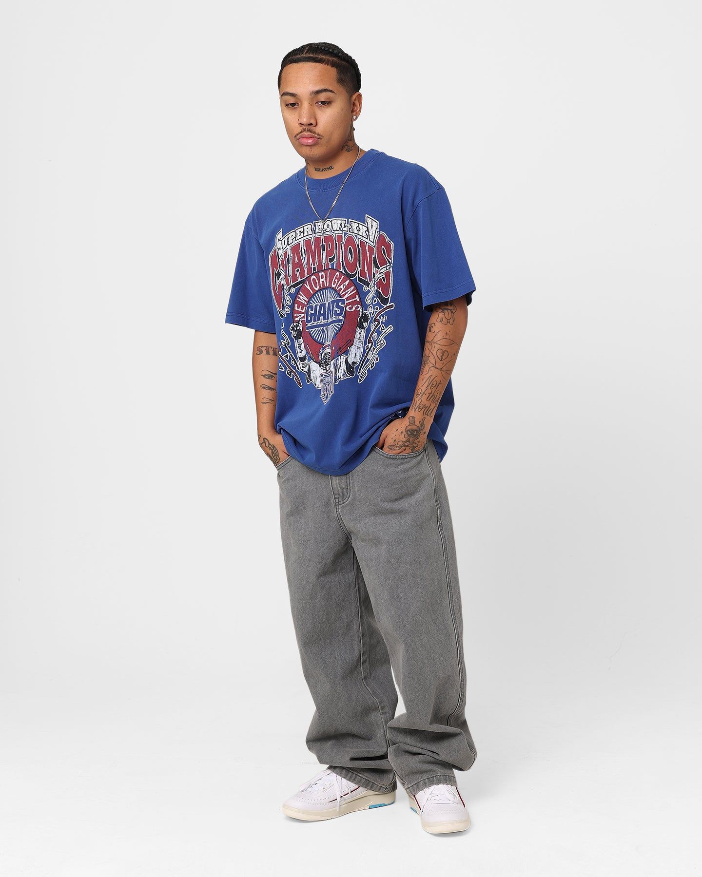 Mitchell & Ness New York Giants Superbowl T-Shirt Blue sold by Culture Kings product image thumbnail 2