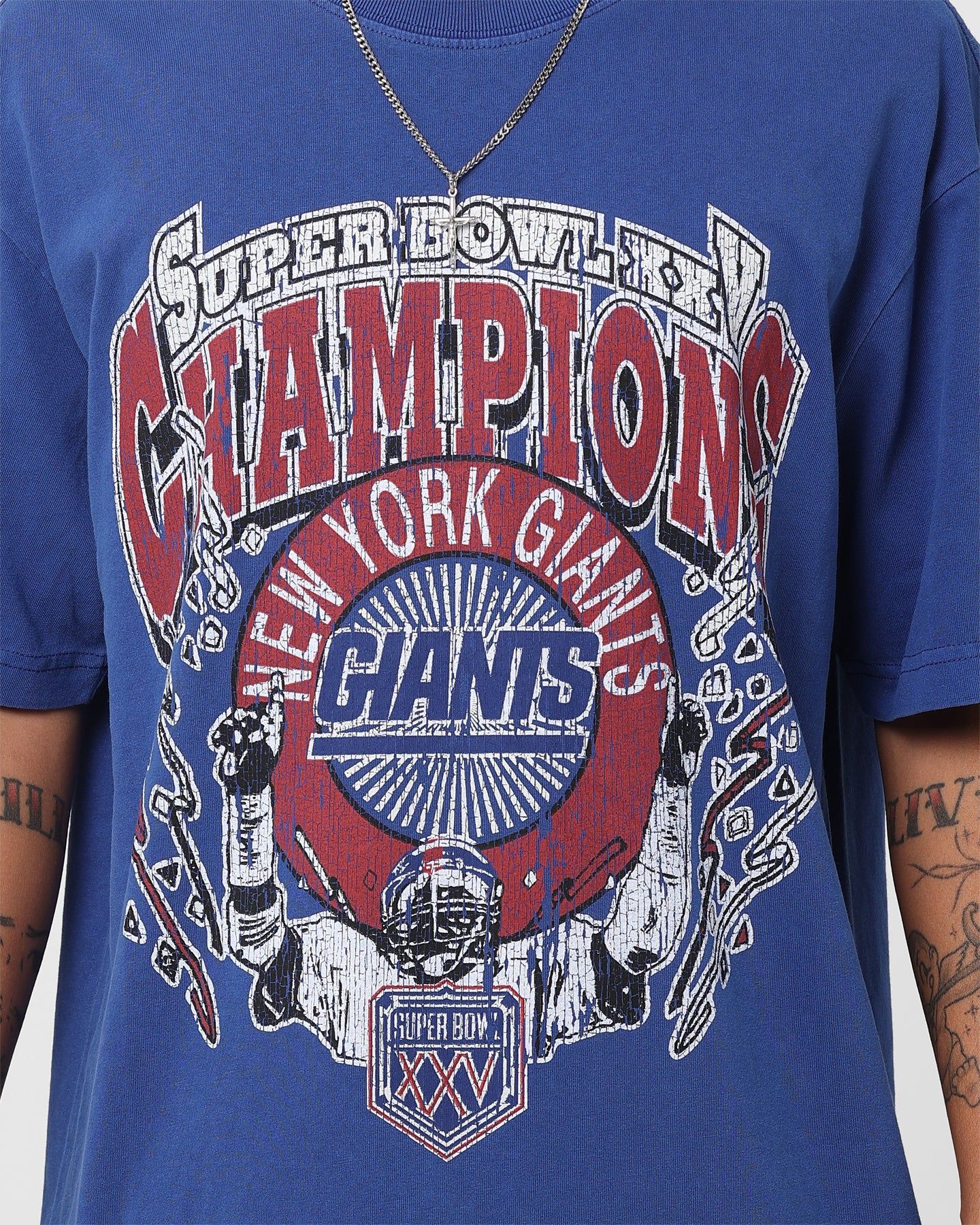 Mitchell & Ness New York Giants Superbowl T-Shirt Blue sold by Culture Kings product image thumbnail 3