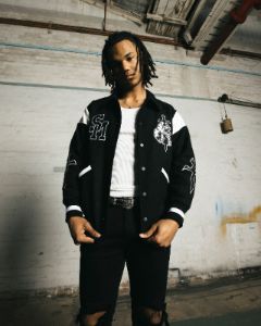 Saint Morta La Rambla Varsity Jacket Black/White sold by Culture Kings
