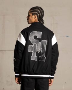 Saint Morta La Rambla Varsity Jacket Black/White sold by Culture Kings