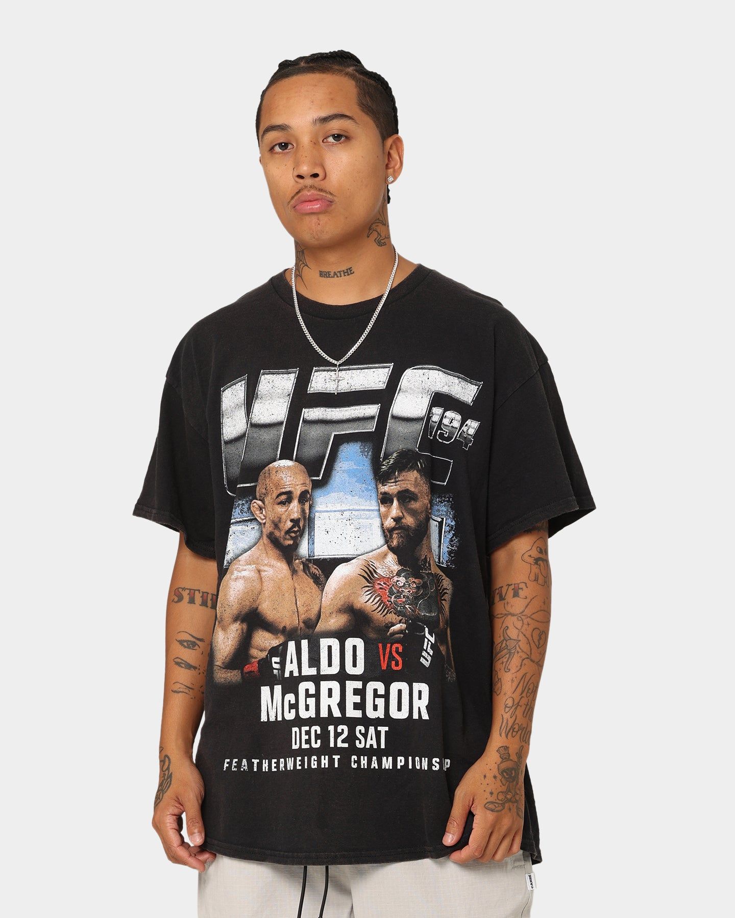 Goat Crew X UFC 194 Card Vintage T-Shirt Black Wash sold by Culture Kings