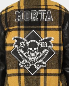 Saint Morta Graveyard Plaid Varsity Jacket Black/Yellow sold by Culture Kings