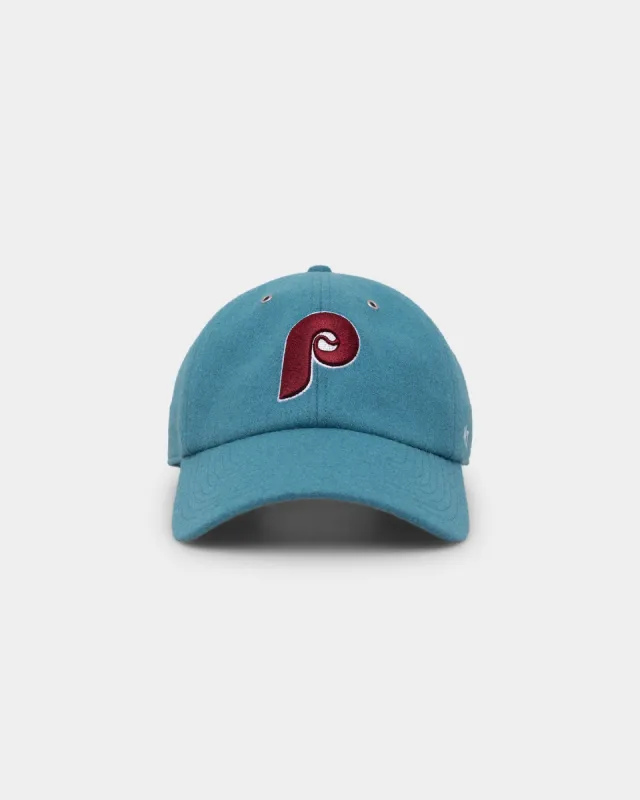 47 Brand Philadelphia Phillies Wooly '47 Clean Up Strapback Columbia sold by Culture Kings