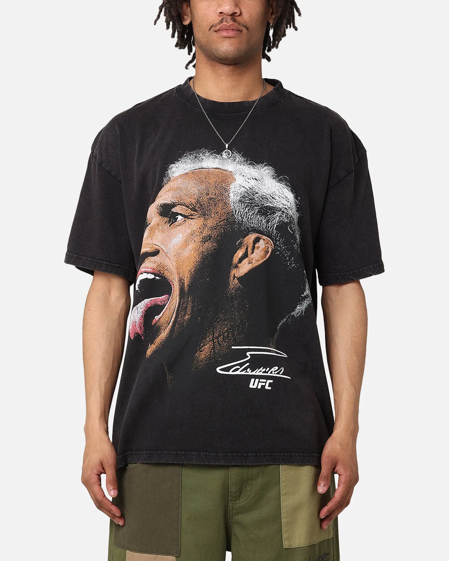 UFC By Culture Kings Charles Oliveira Signature Vintage T-Shirt Black Acidwash sold by Culture Kings