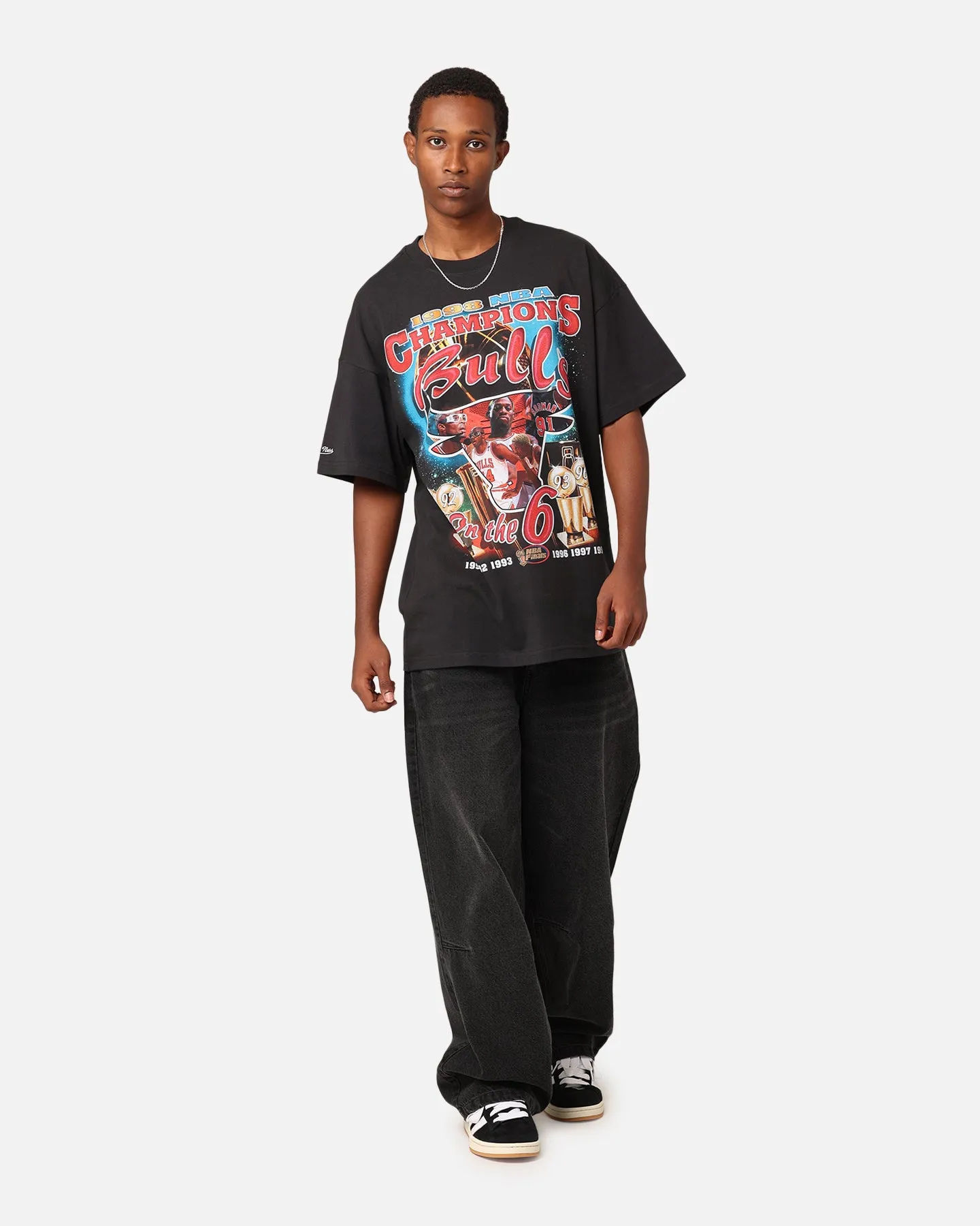 Mitchell & Ness Chicago Bulls On The 6 Champ T-Shirt Faded Black sold by Culture Kings product image thumbnail 2