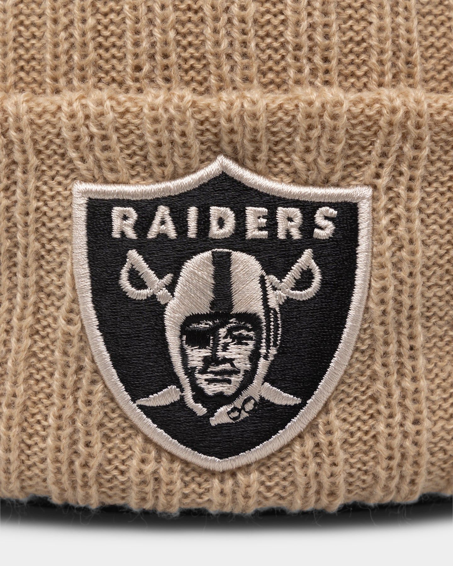 New Era Las Vegas Raiders Knitted Beanie Light Beige sold by Culture Kings product image thumbnail 5