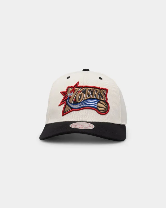 Mitchell & Ness Philadelphia 76ers Go Team Go OG Snapback Vintage Cream sold by Culture Kings