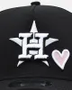 New Era Houston Astros 'Pink Satin Hearts' 9FORTY A-Frame Snapback Black/White sold by Culture Kings