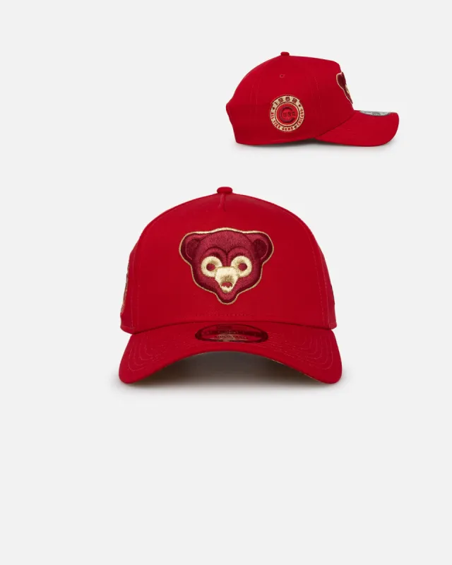 New Era Chicago Cubs 'Year Of The Dragon' 9FORTY A-Frame Snapback Scarlet/Gold sold by Culture Kings