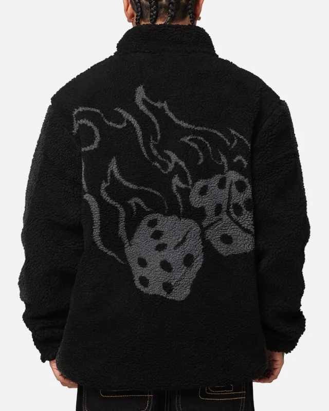 X-Large Fire Dice Reversible Sherpa Jacket Black sold by Culture Kings