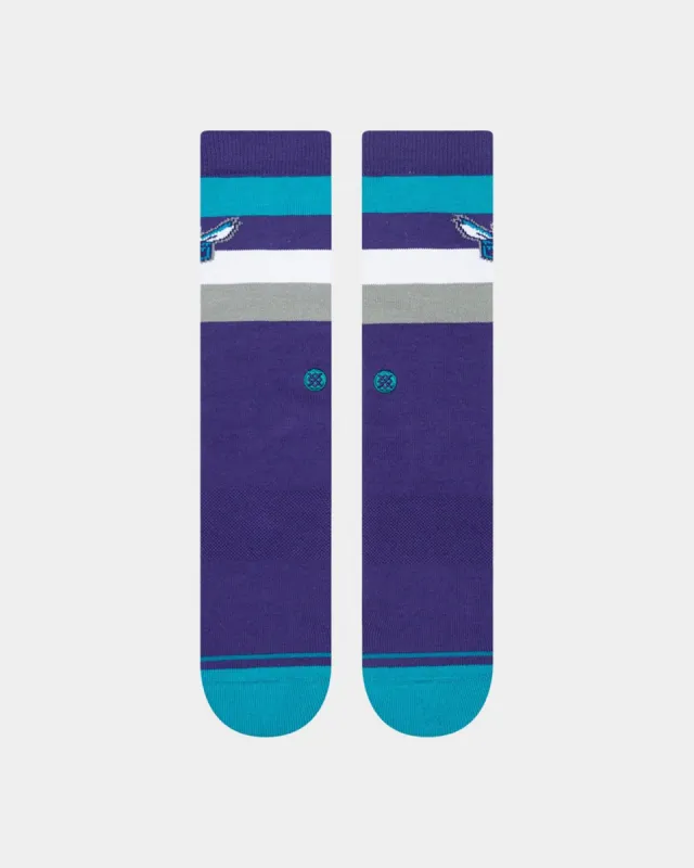 Stance X NBA Charlotte Hornets St Crew Socks Purple sold by Culture Kings