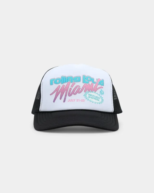 Rolling Loud Miami '23 Trucker Snapback Black/White sold by Culture Kings