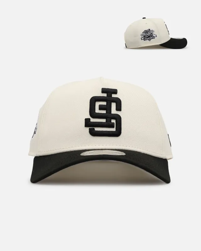New Era San Francisco Giants 'Chrome Upside Down Logo' 9FORTY A-Frame Snapback Chrome/Black sold by Culture Kings