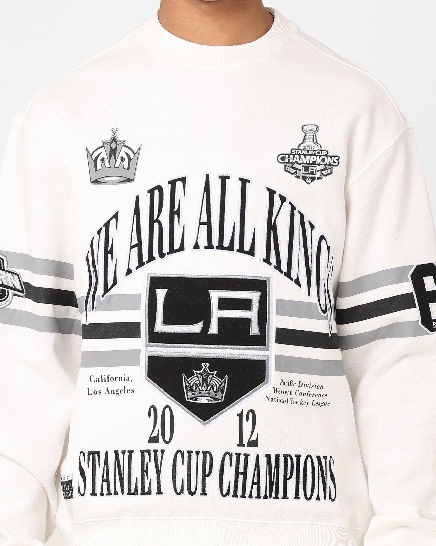 Majestic Athletic Los Angeles Kings We Are All Kings Crewneck Sweatshirt Optic White sold by Culture Kings product image thumbnail 3