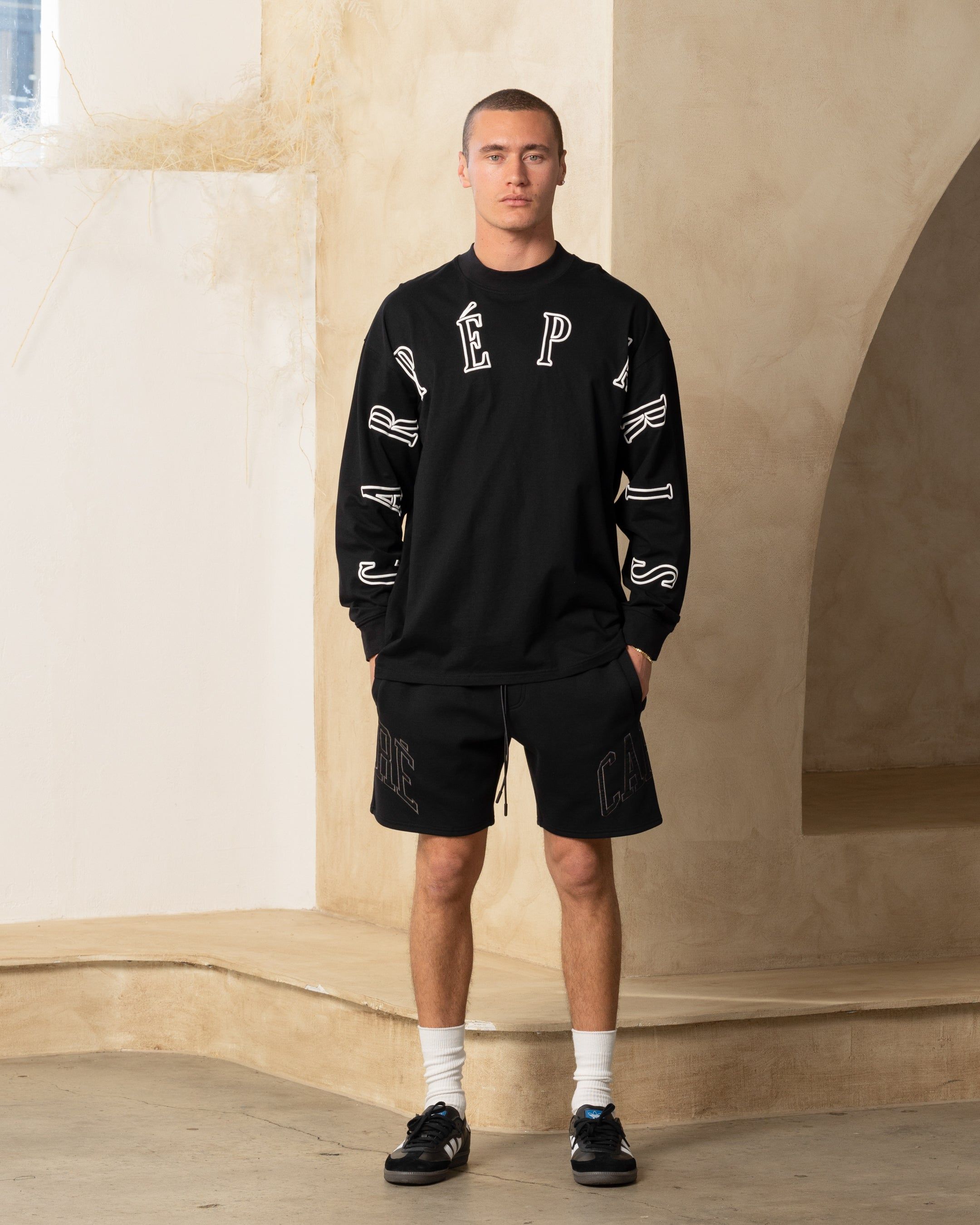 Carre Double Arch Sweat Shorts Black sold by Culture Kings product image thumbnail 2