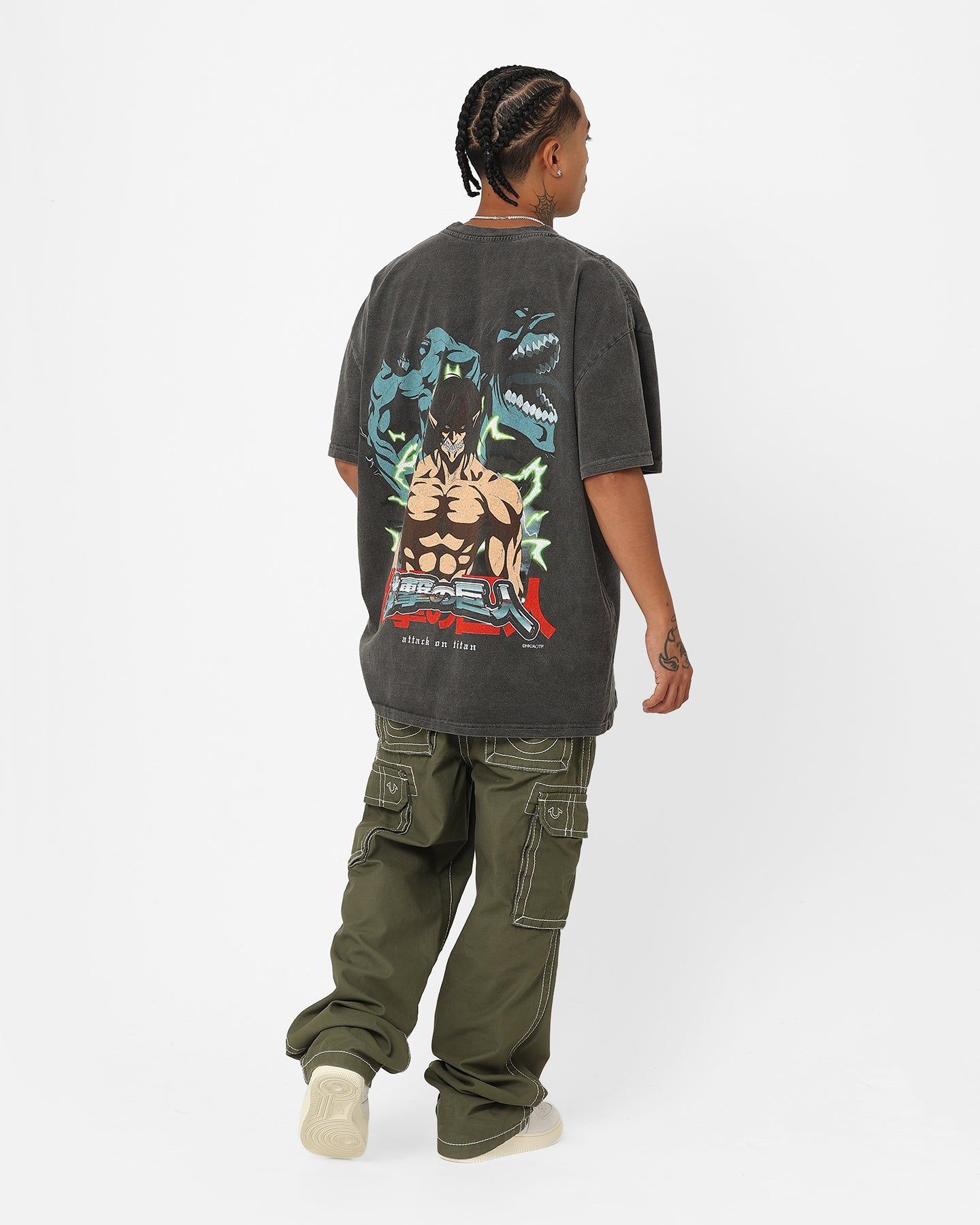 Goat Crew X Attack On Titan Attack Titan Vintage Heavyweight T-Shirt Black Wash sold by Culture Kings product image thumbnail 8