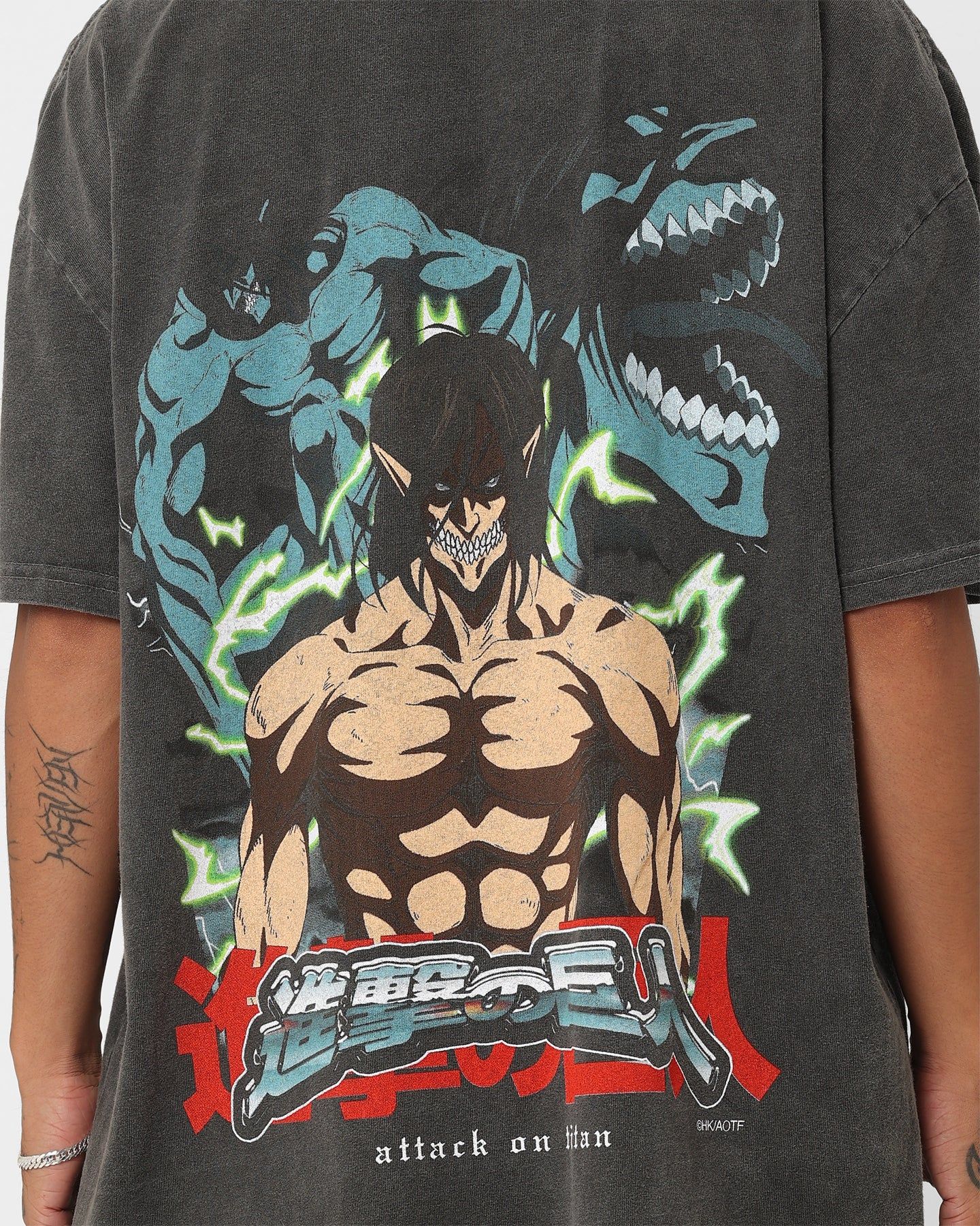 Goat Crew X Attack On Titan Attack Titan Vintage Heavyweight T-Shirt Black Wash sold by Culture Kings product image thumbnail 5