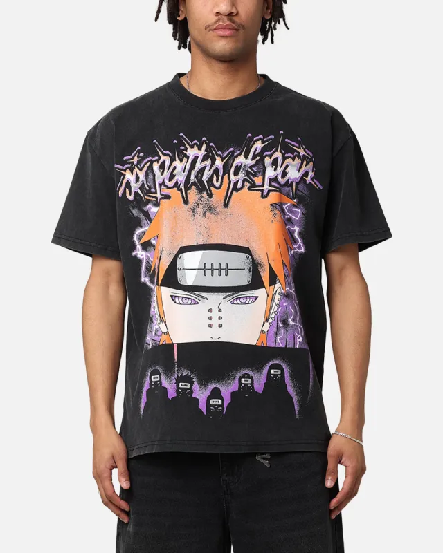 Goat Crew X Naruto Six Paths Of Pain Heavy T-Shirt Vintage Black sold by Culture Kings