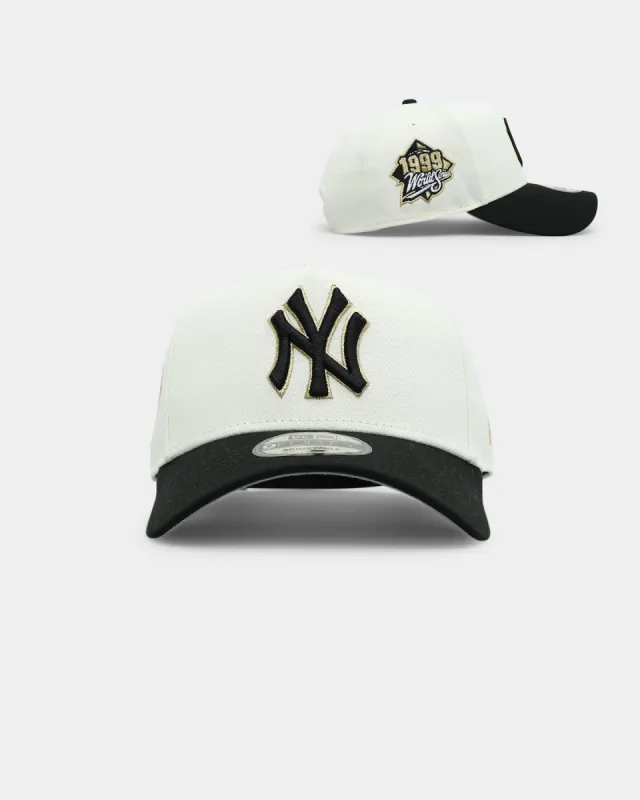 New Era New York Yankees 'White Gold' 9FORTY A-Frame Snapback Chrome/Black sold by Culture Kings