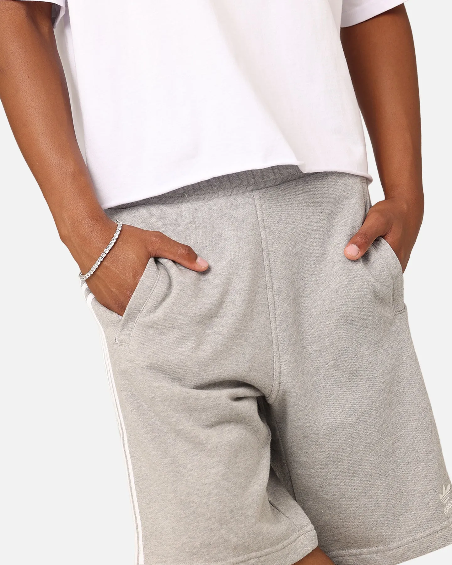 Adidas Adicolour Classics 3-Stripe Sweat Shorts Mint Grey sold by Culture Kings product image thumbnail 3