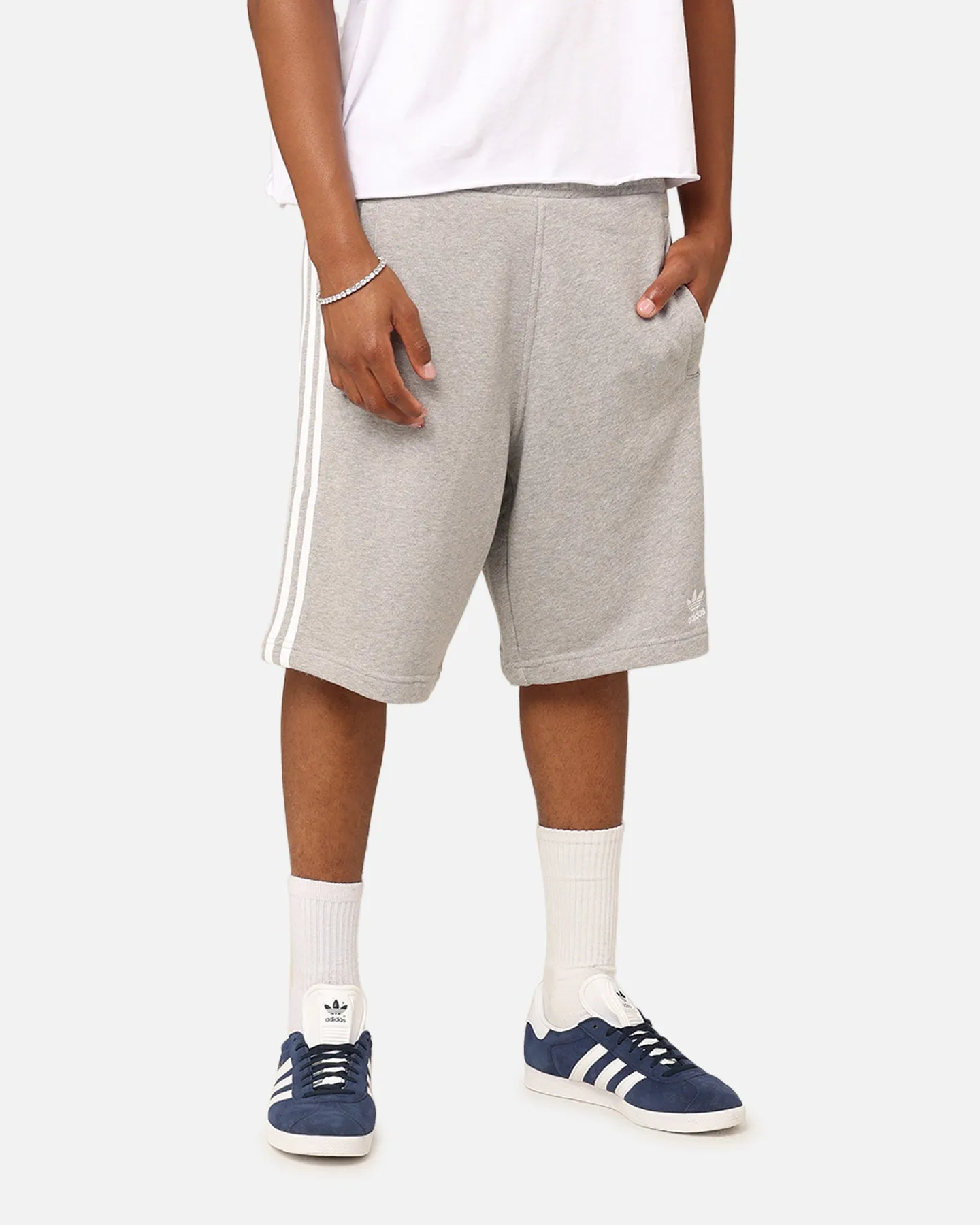 Adidas Adicolour Classics 3-Stripe Sweat Shorts Mint Grey sold by Culture Kings product image thumbnail 5