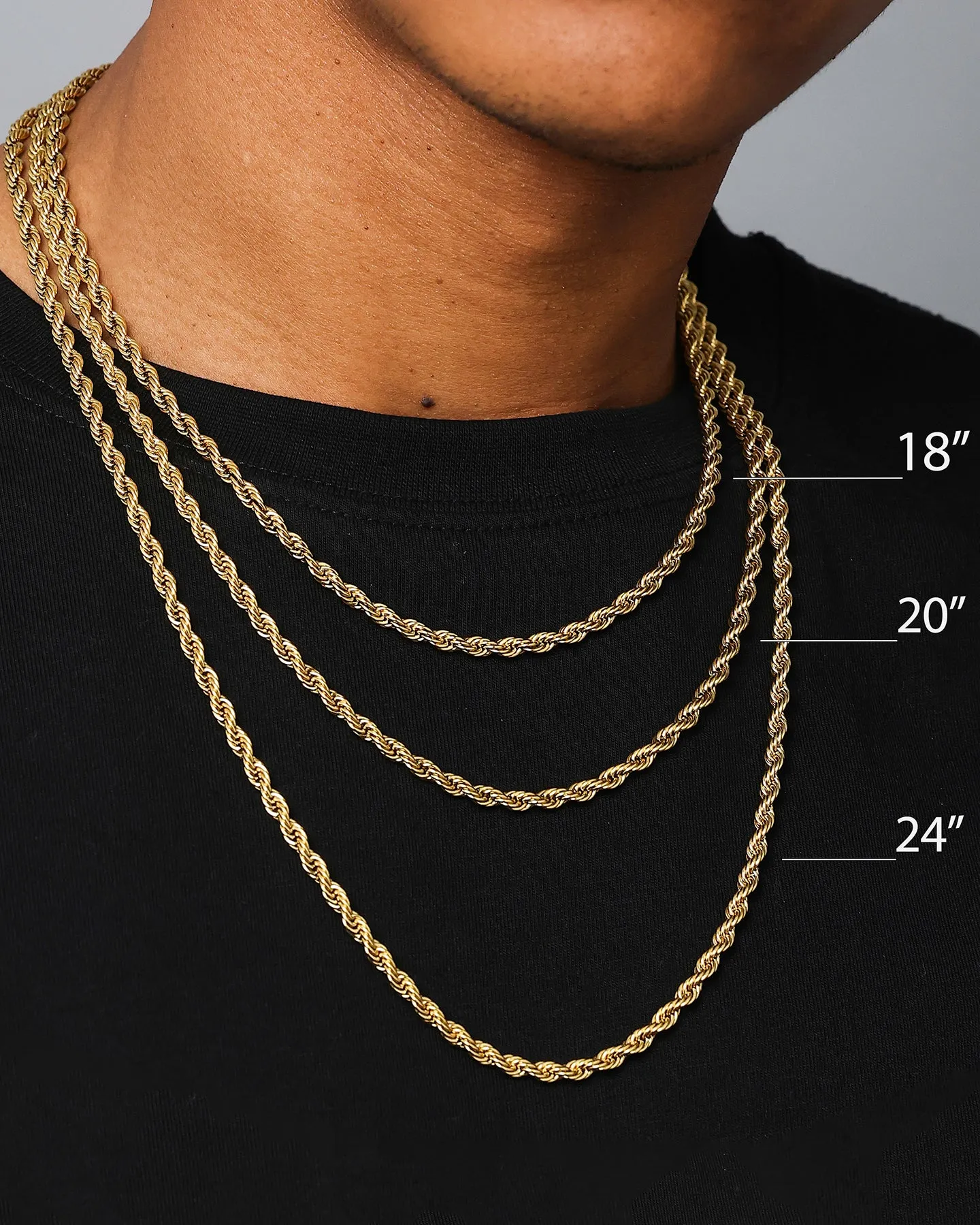 Saint Morta 3mm Micro Cuban Chain Gold sold by Culture Kings product image thumbnail 4
