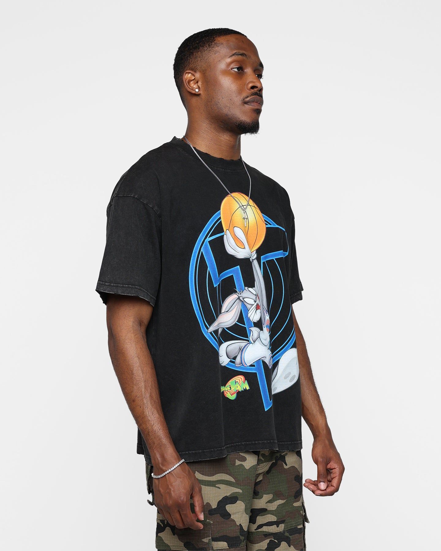 Renowned LA X Looney Tunes Bugs Airbrush T-Shirt Black sold by Culture Kings product image thumbnail 5