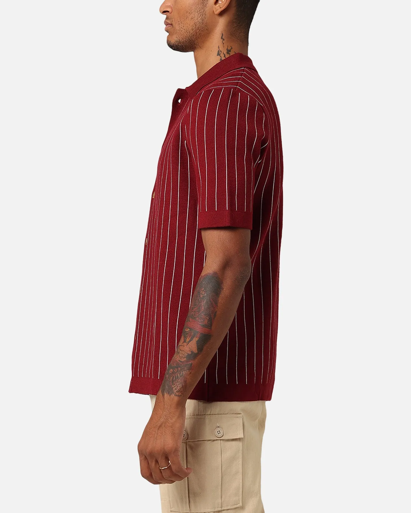 XXIII Nicholas Knit Button Up Shirt Deep Red sold by Culture Kings product image thumbnail 5