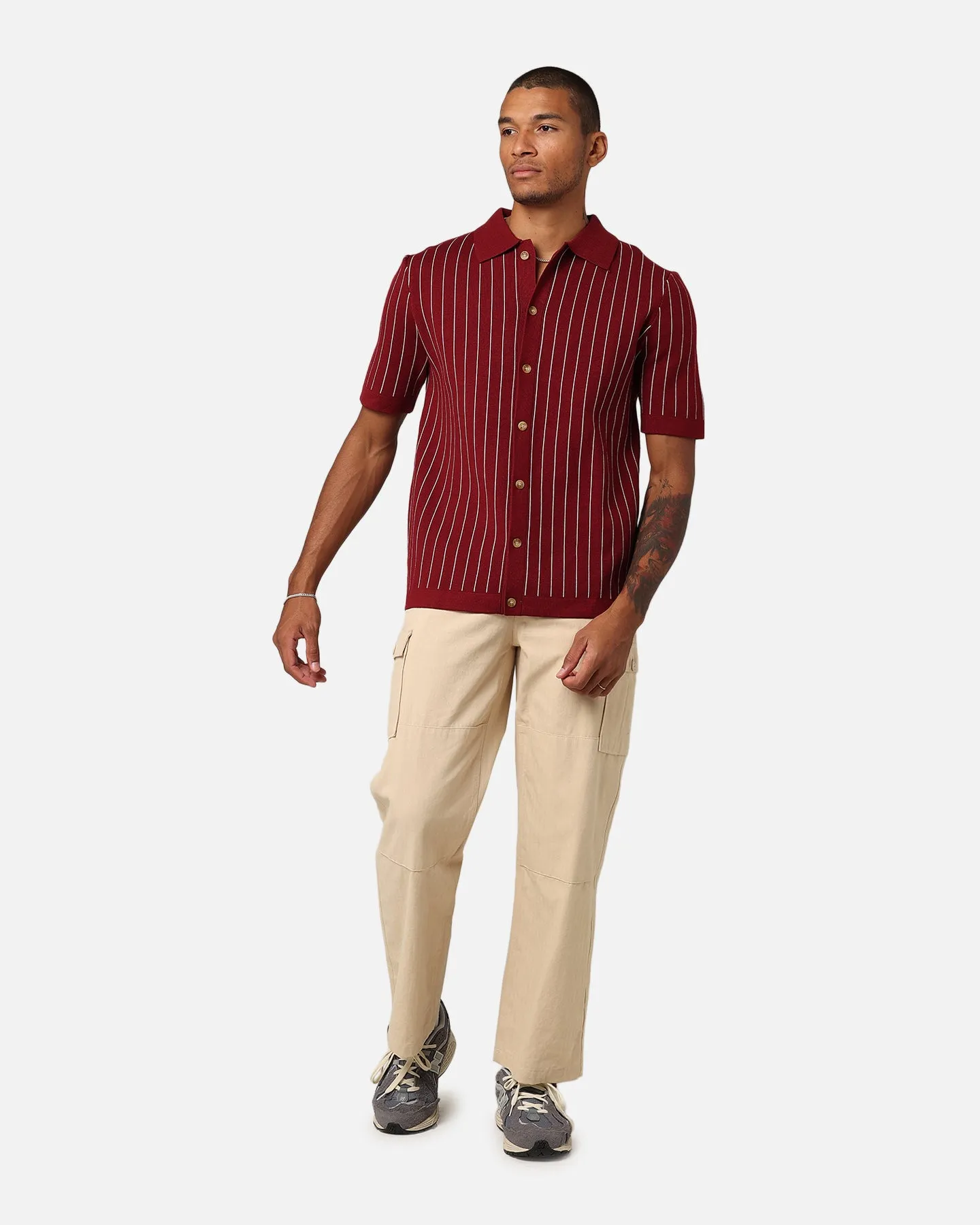 XXIII Nicholas Knit Button Up Shirt Deep Red sold by Culture Kings product image thumbnail 2