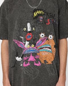American Thrift x Aaahh!!! Real Monsters Monsters Heavyweight Vintage T-Shirt Black Wash sold by Culture Kings