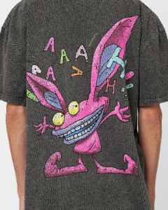 American Thrift x Aaahh!!! Real Monsters Monsters Heavyweight Vintage T-Shirt Black Wash sold by Culture Kings