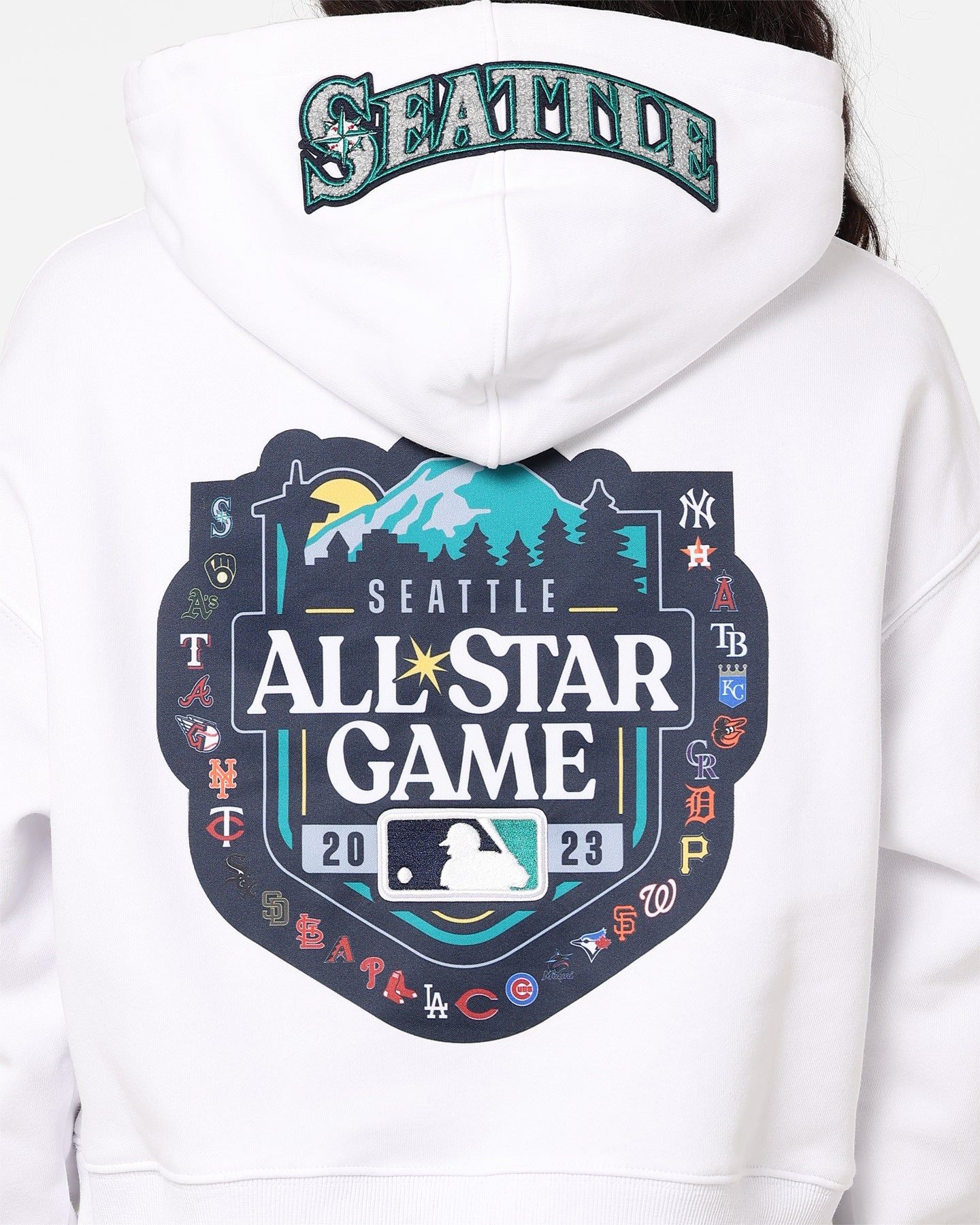 Pro Standard Women's MLB All Stars Cropped Hoodie White sold by Culture Kings product image thumbnail 5
