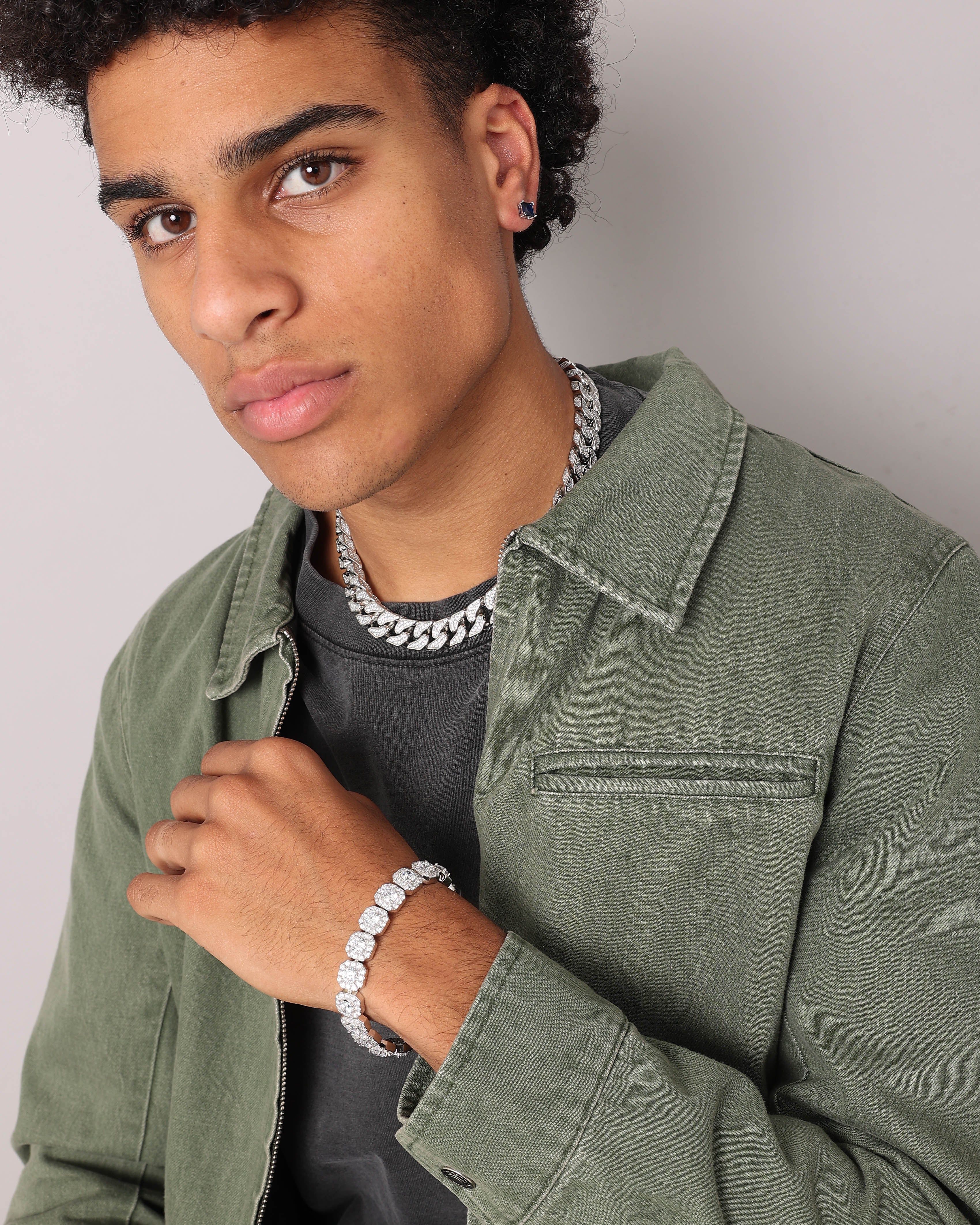 NXS Clustered Tennis Bracelet Iced White Gold sold by Culture Kings product image thumbnail 3