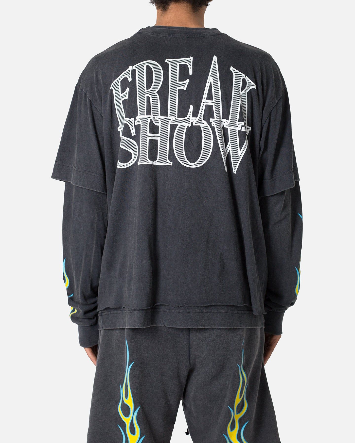 MNML Flame Double Layer Long Sleeve T-Shirt Black sold by Culture Kings product image thumbnail 2