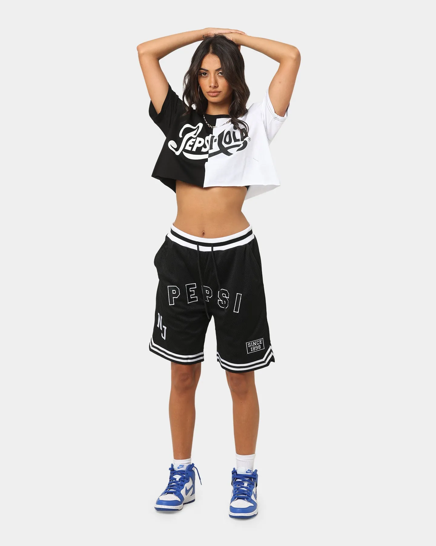 Nana Judy Women's Pepsi Crop Split T-Shirt Black/White sold by Culture Kings product image thumbnail 2