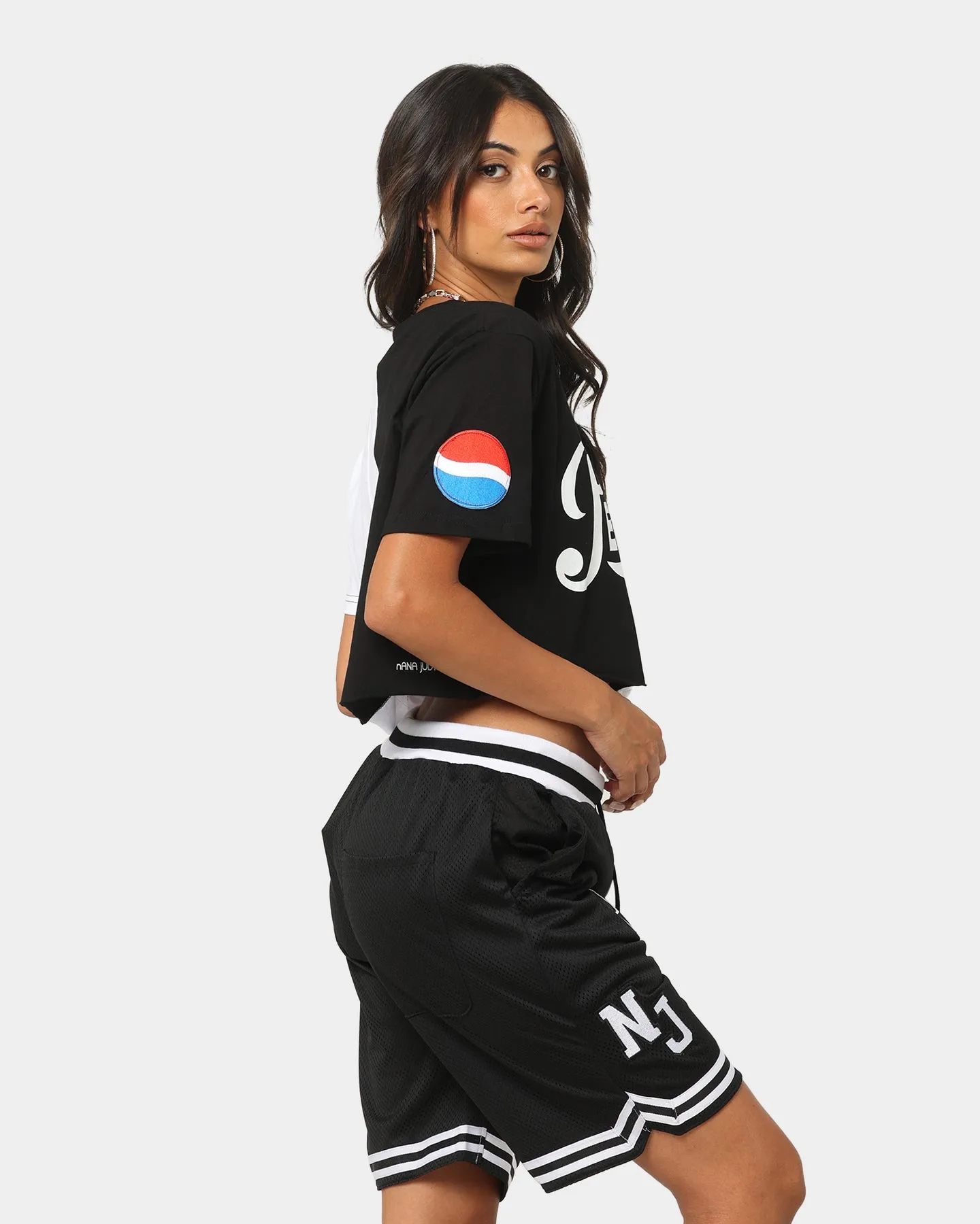Nana Judy Women's Pepsi Crop Split T-Shirt Black/White sold by Culture Kings product image thumbnail 5